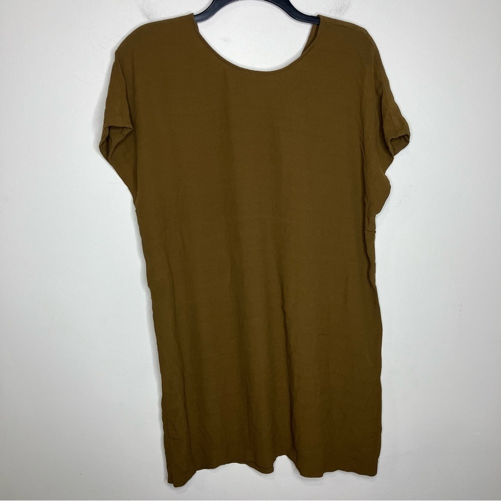 Madewell Downtown tie-back‎ dress mini dress weathered olive size large